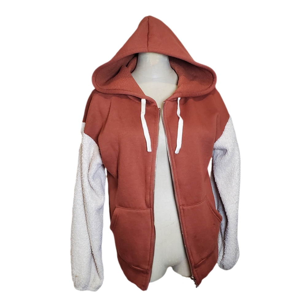 SHEIN Cozy Zipper Sweater Hoodie Sz S